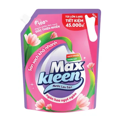 Nước lau sàn ngàn hoa ngọt ngào Maxkleen túi 3.6kg