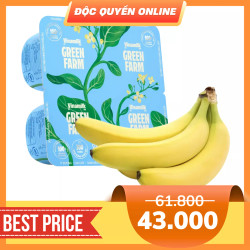 Combo chuối già Nam Mỹ + sữa chua ăn Green Farm ít đường (1 Combo)