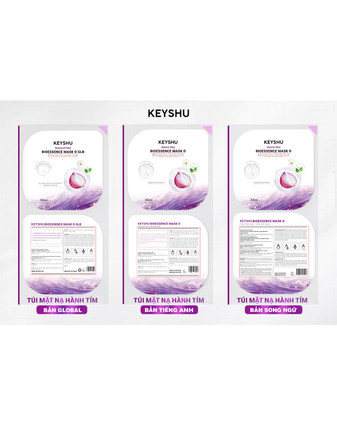 Mặt nạ hành tím Keyshu Bioessence Mask O Botanic Fiber 30ml MN093 - Image 2