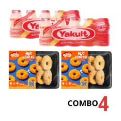 Combo mực chiên xù và Yakult