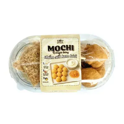 Mochi vị matcha chấm xốt kem tươi Minh Nhật hộp 85g