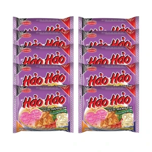 Combo 10 gói mì ăn liền Hảo Hảo sa tế hành tím Acecook 74g