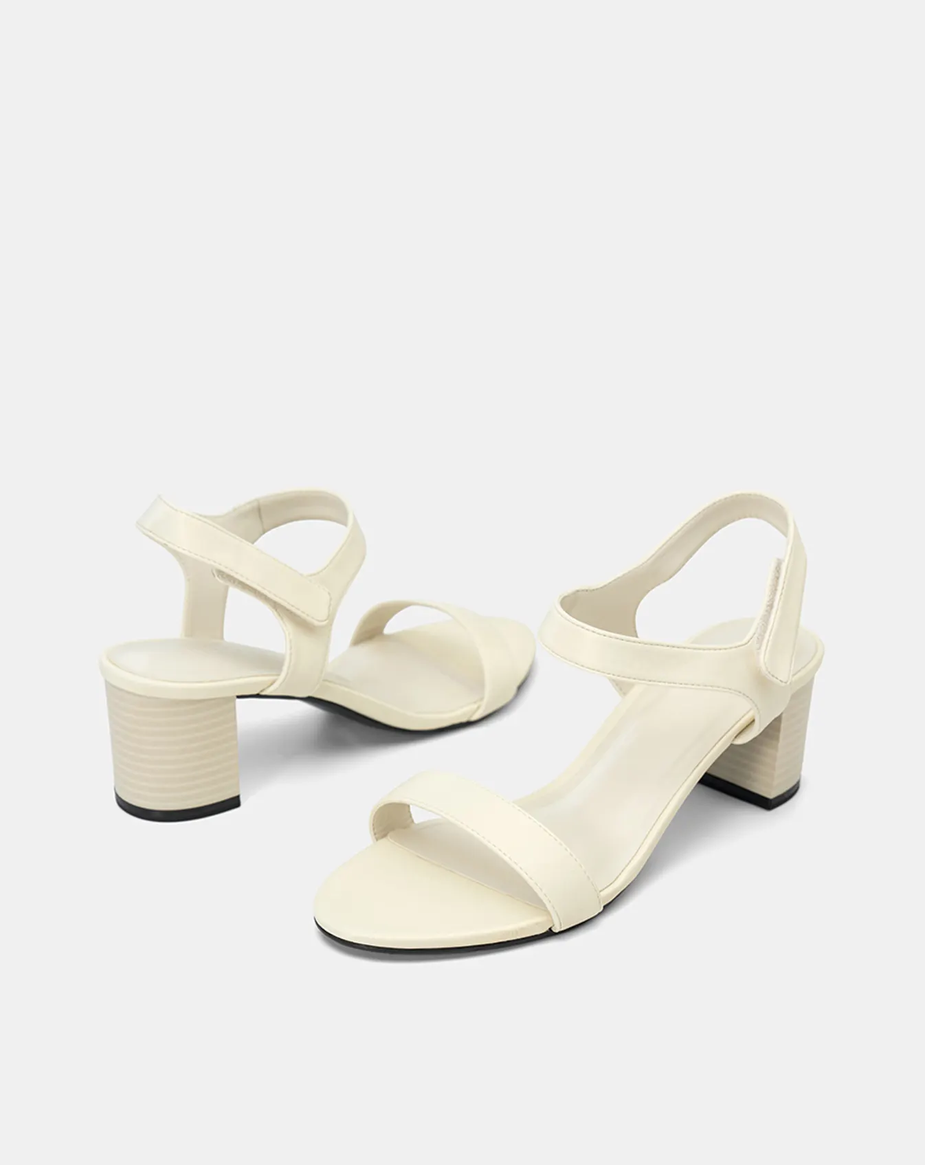 Giày Sandal Gót Trụ Quai Dán - Image 4