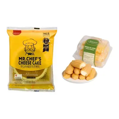 Combo Bánh mì Cheese Cake 105g (1 Cái) + Bánh su kem Savoure hộp 150g
