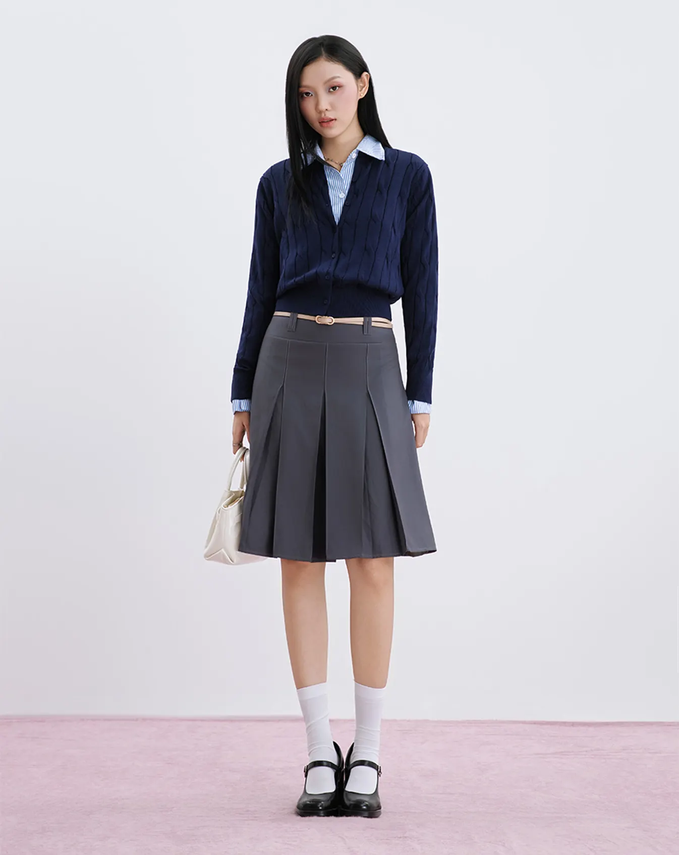 Áo cardigan dệt kim vặn thừng - Image 2