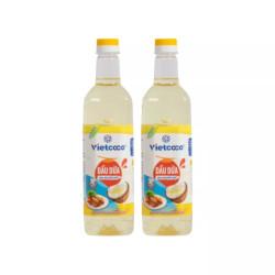 Combo 2 dầu dừa nguyên chất Vietcoco chai 1L x 2