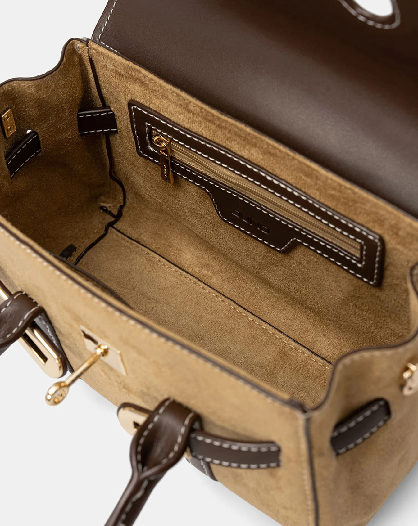 Túi Xách Nhỏ Croissant Satchel Bag With Belt Detail - Image 6