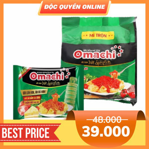 Combo 5 gói mì dinh dưỡng khoai tây trộn xốt spaghetti Omachi gói 90g (5 Gói)