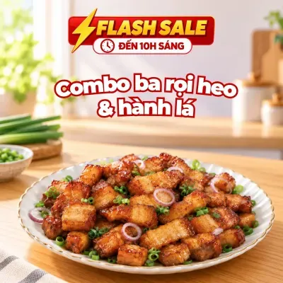 Combo 400g ba rọi heo và hành lá