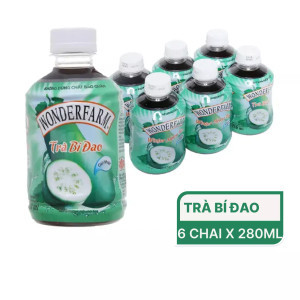 Lốc trà bí đao Wonderfarm 280ml (6 Chai)