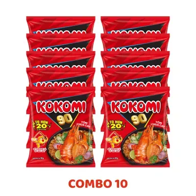COMBO 10 GÓI MÌ TÔM KOKOMI ĐẠI 90g TÔM CHUA CAY
