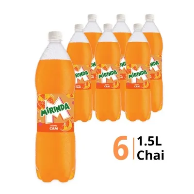 Lốc 6 chai nước ngọt Mirinda hương cam 1.5L