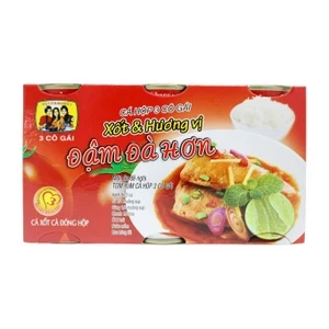 Lốc 3 hộp cá nục xốt cà 3 Cô Gái 155g