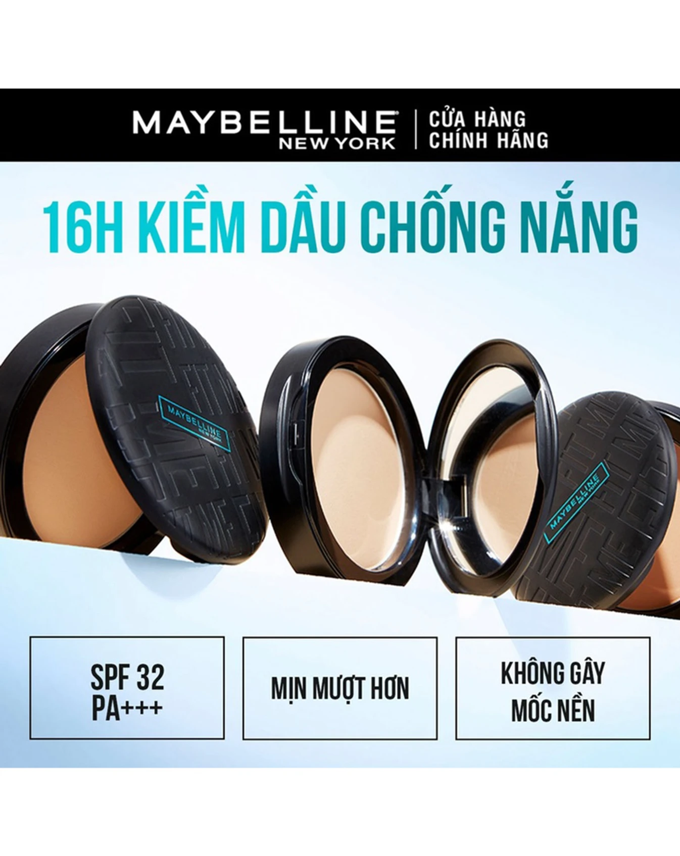 Phấn Phủ Maybelline Mịn Nhẹ Kiềm Dầu Chống Nắng PPN023 - Image 4