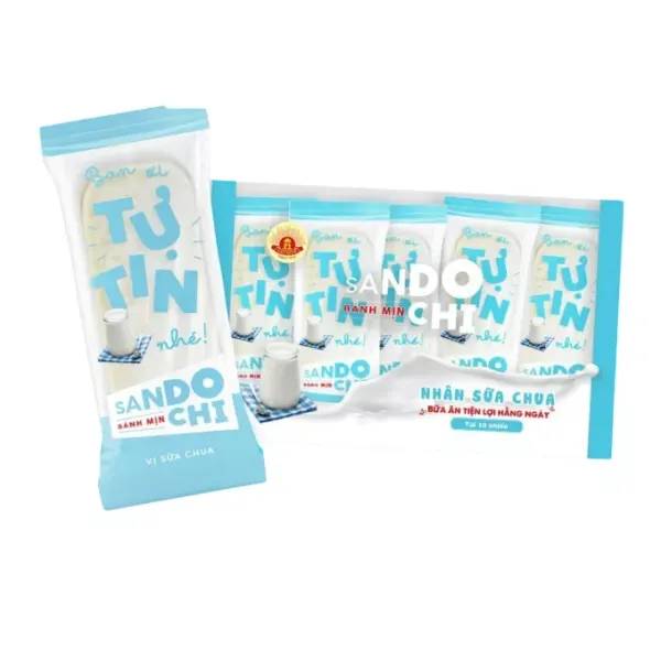 Bánh mịn nhân sữa chua Sandochi gói 100g