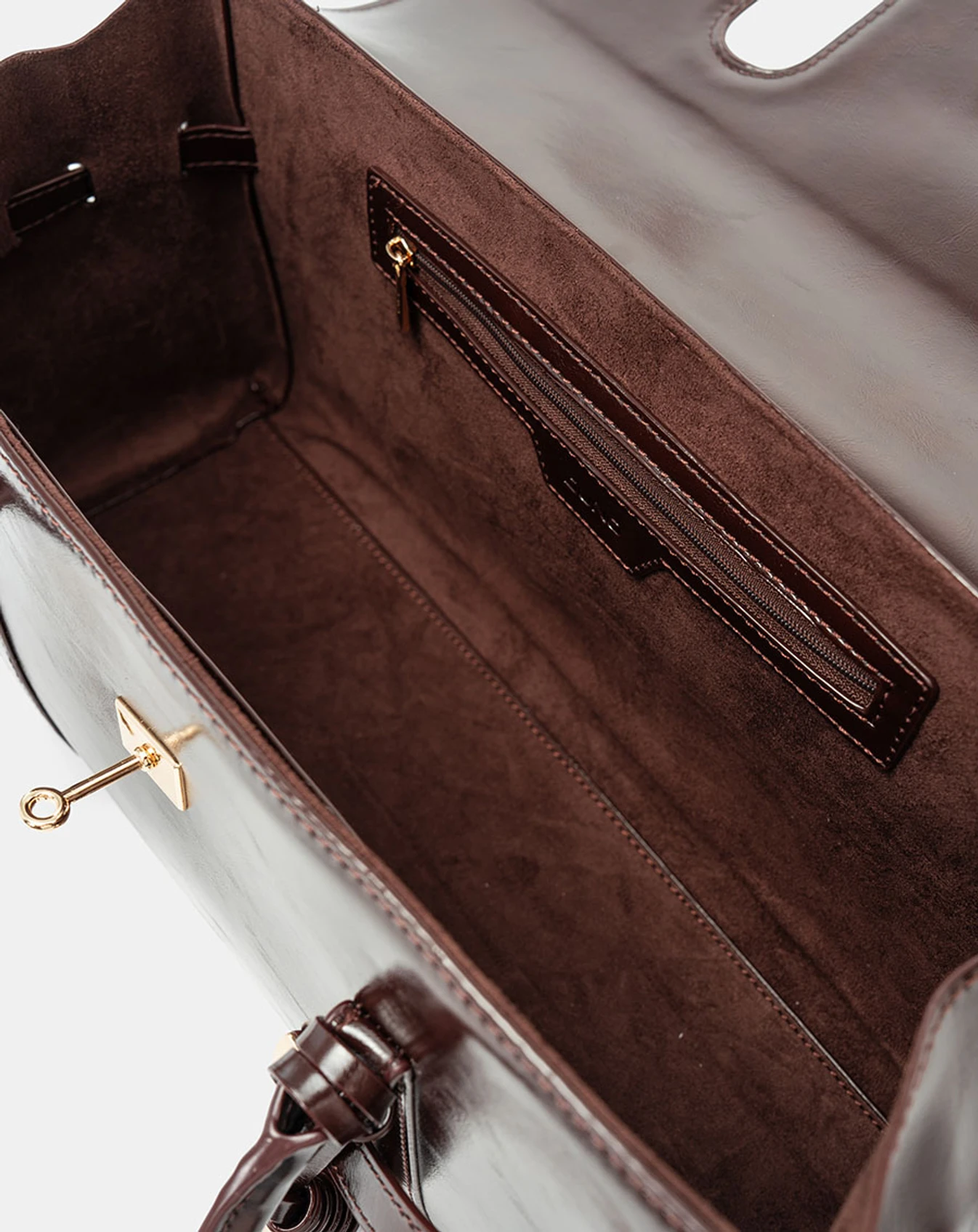 Túi Xách Trung Croissant Satchel Bag With Belt Detail - Image 6