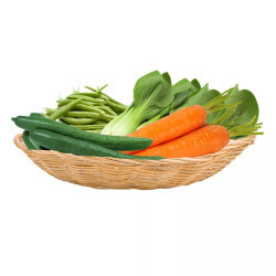 Combo rau xào mát lành: dưa leo, cải thìa, đậu cove, cà rốt