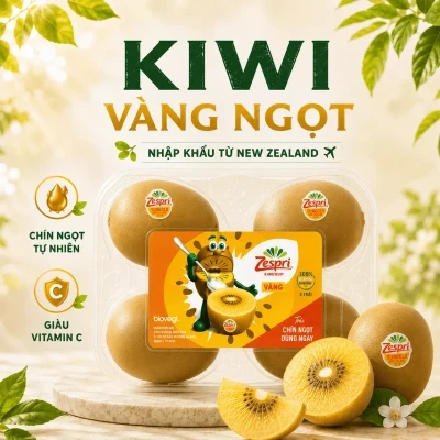 Kiwi vàng chín Zespri hộp 4 quả