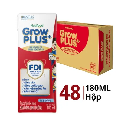 Thùng 48 hộp sữa bột pha sẵn suy dinh dưỡng GrowPlus+ 180ml