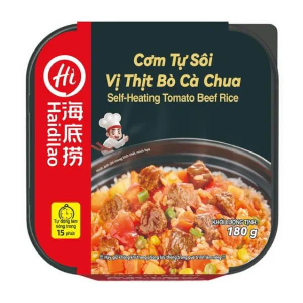Cơm tự sôi thịt bò cà chua Haidilao hộp 180g