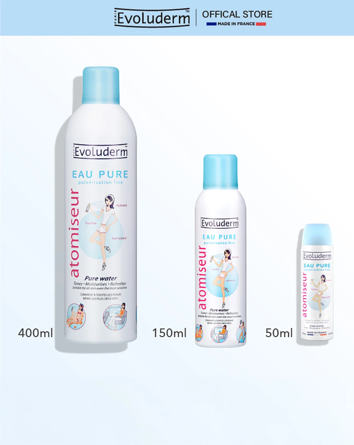 Xịt Khoáng Evoluderm 400ml - Image 1