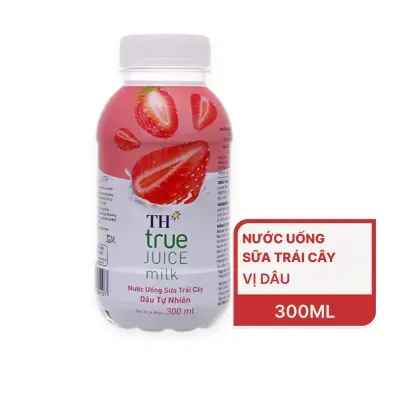Nước uống sữa trái cây TH True Juice Milk dâu chai 300ml