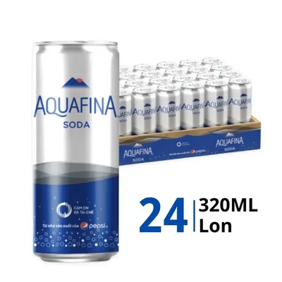 Thùng 24 lon nước soda Aquafina 320ml