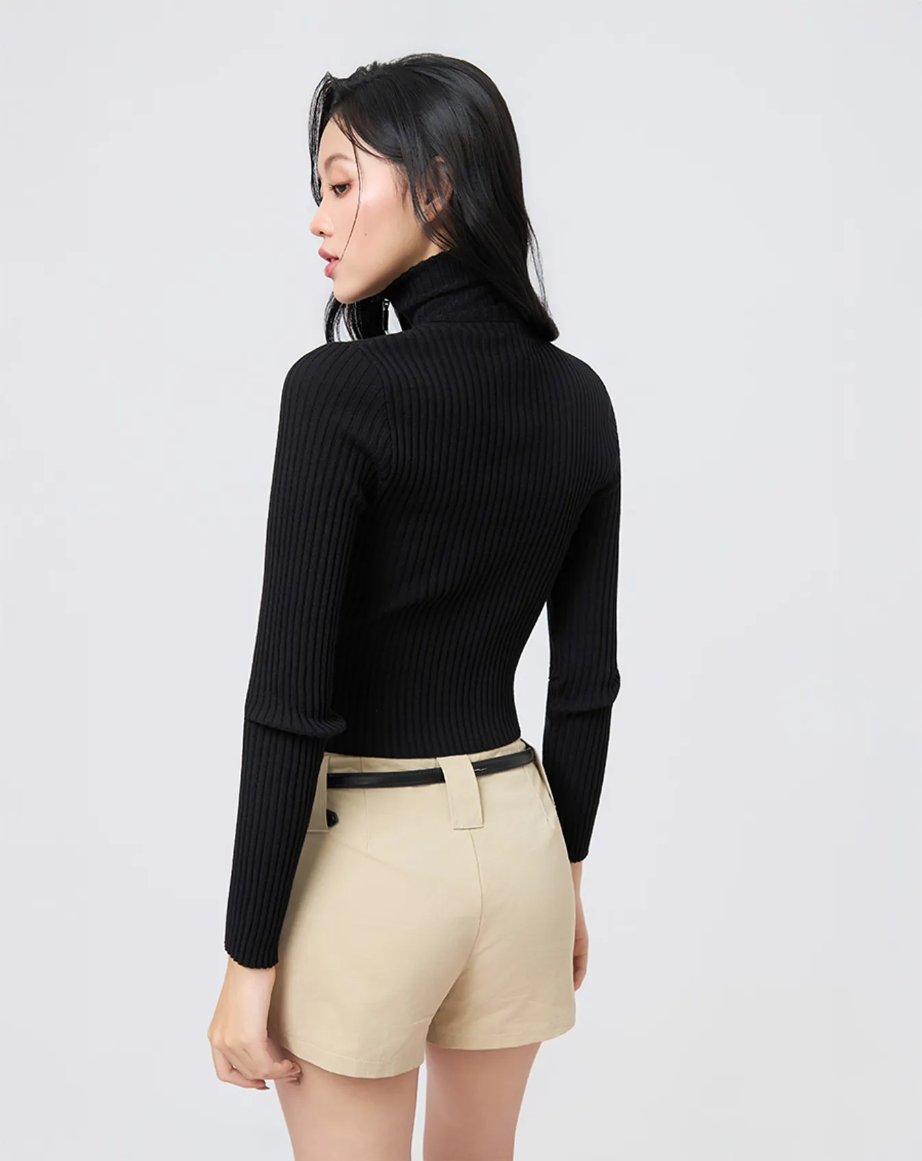 Áo dệt kim tay dài có dây kéo - Image 4