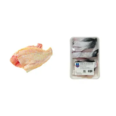 Combo Cá diêu hồng phi lê VietGAP vỉ 300g (1 Vỉ) + Cá basa cắt lát VietGAP 2-2.5cm vỉ 300g