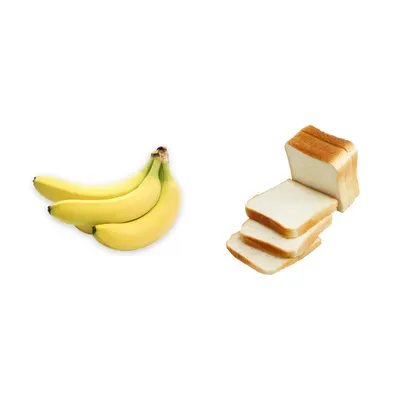 Combo Chuối già giống Nam Mỹ nhánh 1.1Kg (1 nhánh) + Bánh mì trắng 6 lát Yamazaki 294g