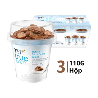 Lốc sữa chua ăn ngũ cốc ca cao TH True Milk hộp 110g