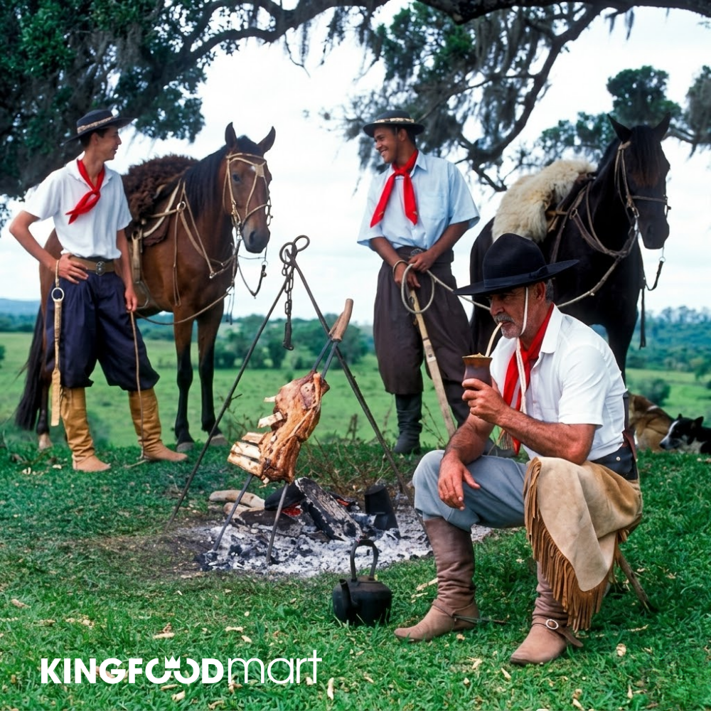 Người Gaucho nướng Churrasco trên đồng cỏ Pampa là nguồn gốc văn hóa ẩm thực Nam Mỹ của bò nướng Brazil truyền thống.