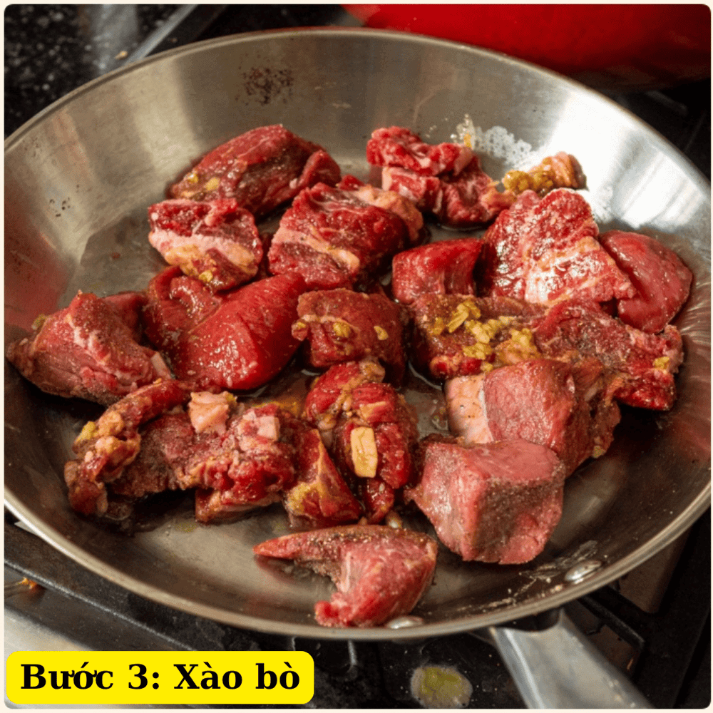 Xào thịt bò