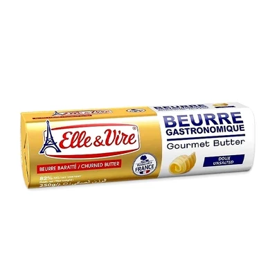 Bơ lạt tròn cao cấp 82% béo Elle vire cái 250g