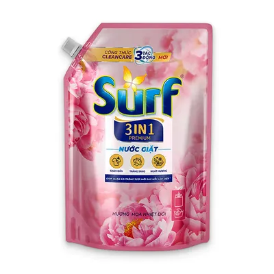 Nước giặt hương hoa nhiệt đới 3IN1 cao cấp Surf túi 3.5kg