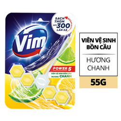 Viên vệ sinh bồn cầu hương chanh Vim vỉ 55g (1 Vỉ)