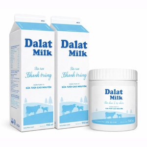 Combo tiết kiệm: Sữa thanh trùng Đà Lạt Milk + Sữa chua ăn Đà Lạt Milk (1 Combo)
