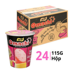 Thùng mì dinh dưỡng khoai tây sườn hầm ngũ quả có thịt Omachi hộp 115g (24 Hộp)
