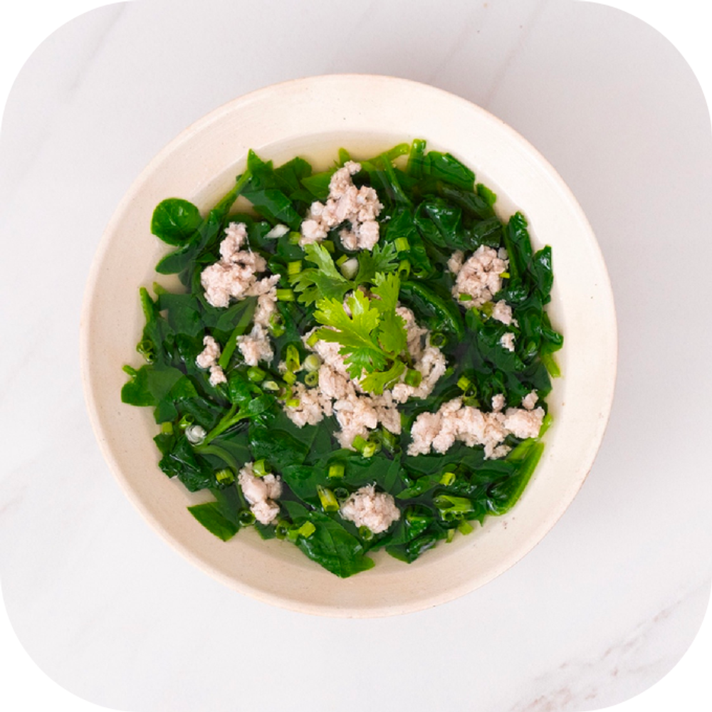 canh mồng tơi thịt băm