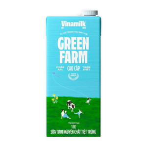 Sữa tươi tiệt trùng Green Farm không đường Vinamilk hộp 1L (1 Hộp)