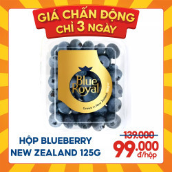 Hộp Blueberry New Zealand hộp 125g (1 Hộp)