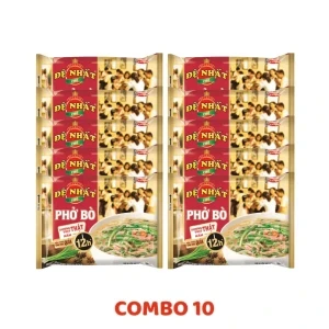 Combo 10 gói phở ăn liền Đệ nhất hương vị phở bò Acecook 68g