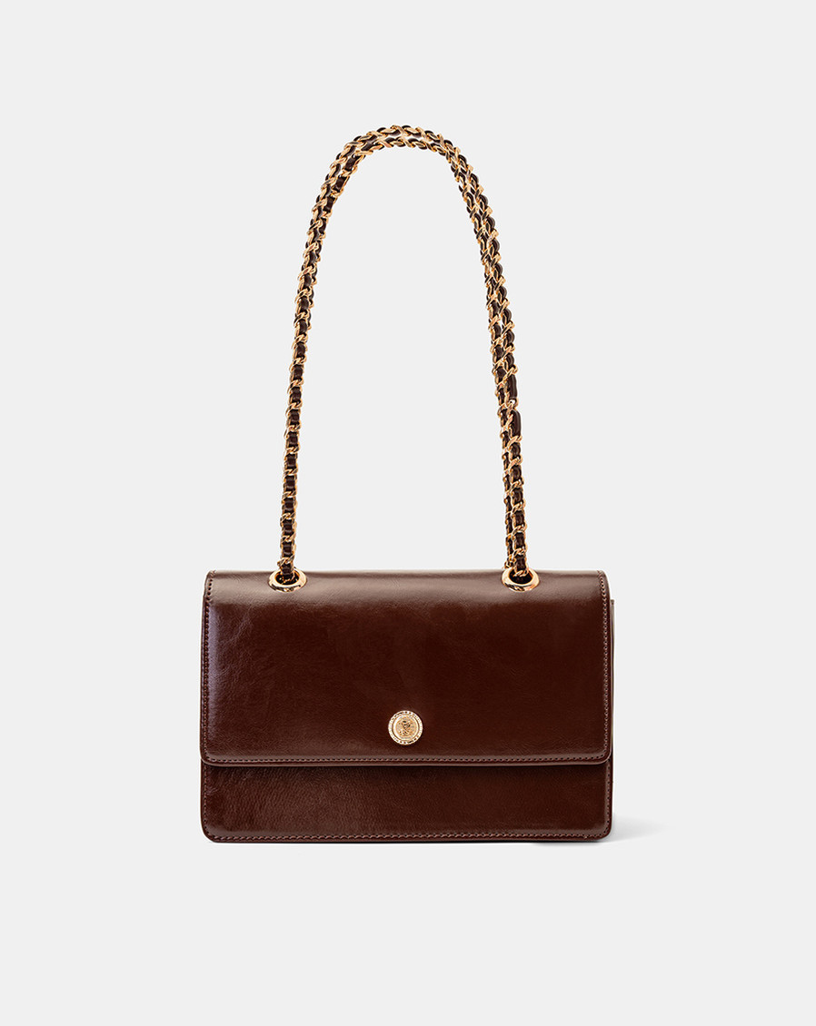 Túi Xách Nhỏ Đeo Vai Phối Khoá Trang Trí