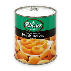 Đào lát ngâm đường Nam Phi cao cấp Rhodes hộp 825g (1 Hộp)