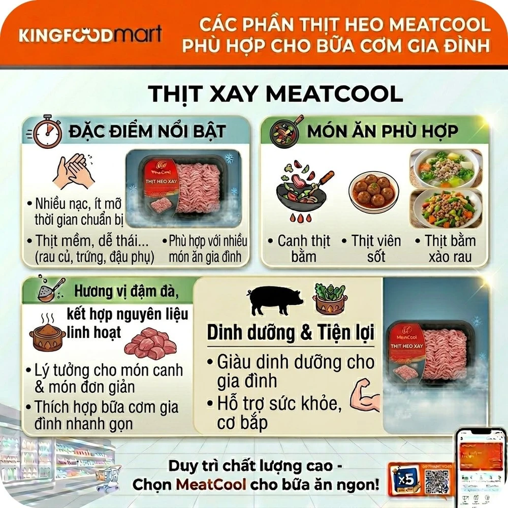 Thịt heo Meatcool cho gia đình