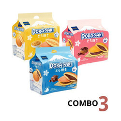 Combo KIDO - 3 gói bánh Dora-yaki nhiều vị