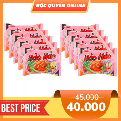 Combo 10 gói mì ăn liền Hảo Hảo tôm chua cay Acecook 75g (10 Gói)