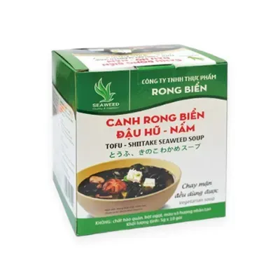 Canh rong biển ăn liền đậu hủ nấm Seaweed hộp 50g