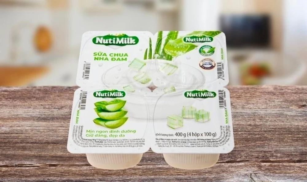 Sữa chua trái cây Nutimilk vị nha đam cung cấp vitamin D3, vitamin A Sữa chua trái cây Nutimilk vị nha đam cung cấp vitamin D3, vitamin A