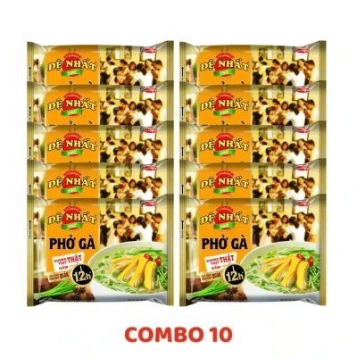 Combo 10 gói phở ăn liền Đệ nhất hương vị phở gà Acecook 67g